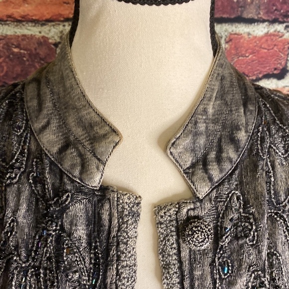 Vintage Flashback Embroidered Embellished Crochet Boho Gypsy 90s Vest Size S - Picture 9 of 17
